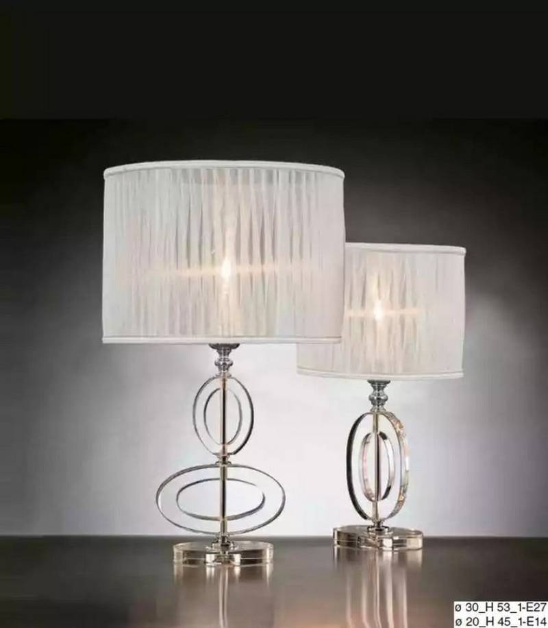 JVmoebel Tischleuchte Weiße Tischlampe Kristall Kronleuchter Kronleuchter Klassisch Lüster, Leuchtmittel wechselbar, Made in Europa von JVmoebel