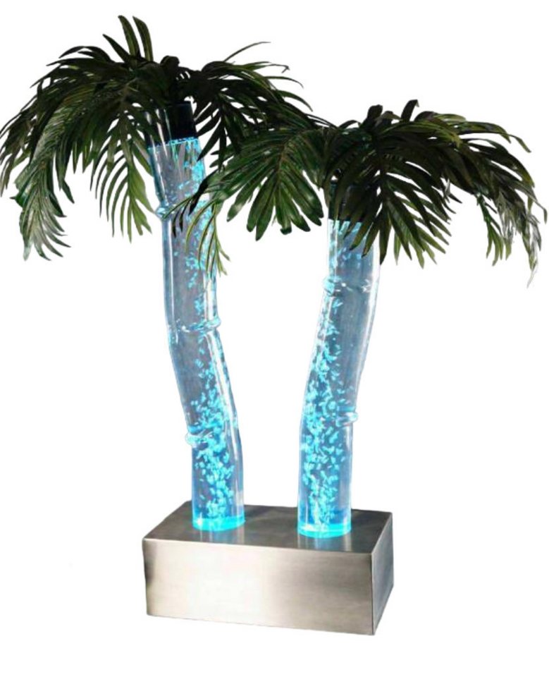 JVmoebel Trennwandplatten Led Wasser Säulen Palme Kunstpflanze Wassersäulen Wasserspiel Sofort, (1-St), Made in Europa von JVmoebel