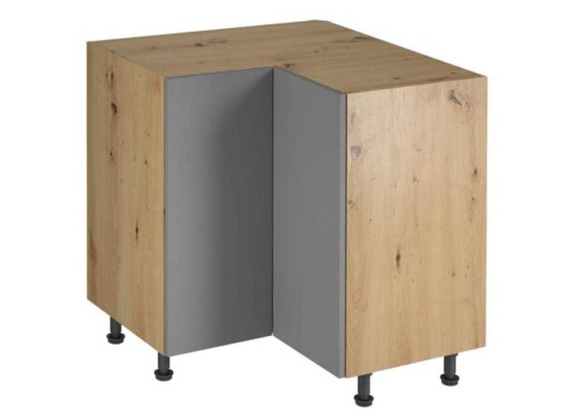 JVmoebel Unterschrank Eck-Küchenunterschrank Grau aus MDF/Spanplatte - Winkelschrank (1-St) Made in Europe von JVmoebel