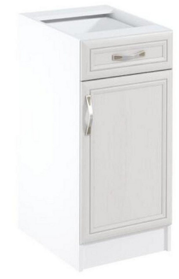 JVmoebel Unterschrank Unterschrank Küchenschrank Weiß mit Schublade und Regal aus Holz (1-St., Unterschrank) Made in Europe von JVmoebel
