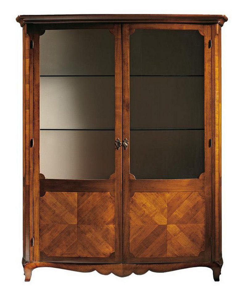 JVmoebel Vitrine Anrichte Vitrine Schrank Braun Hochglanz Möbel Holz Luxus Kommode (1-St., Vitrine) Made in Europa von JVmoebel