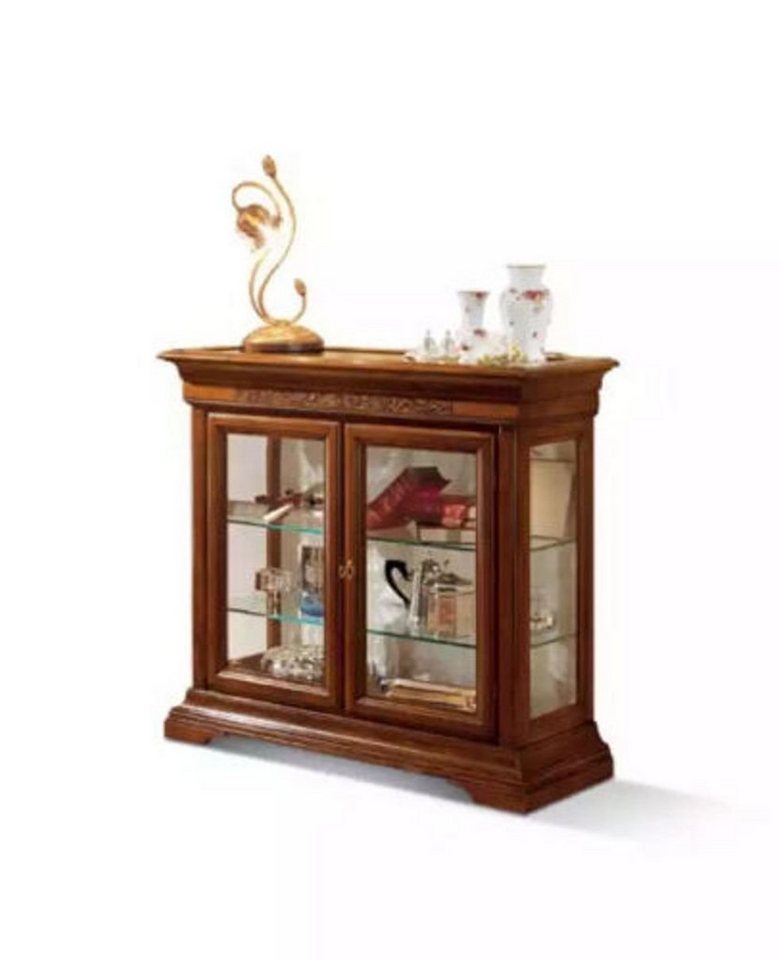 JVmoebel Vitrine Braun Vitrine Italienische Möbel Schrank Glas Design Schränke (1-St., Vitrine) Made in Europa von JVmoebel