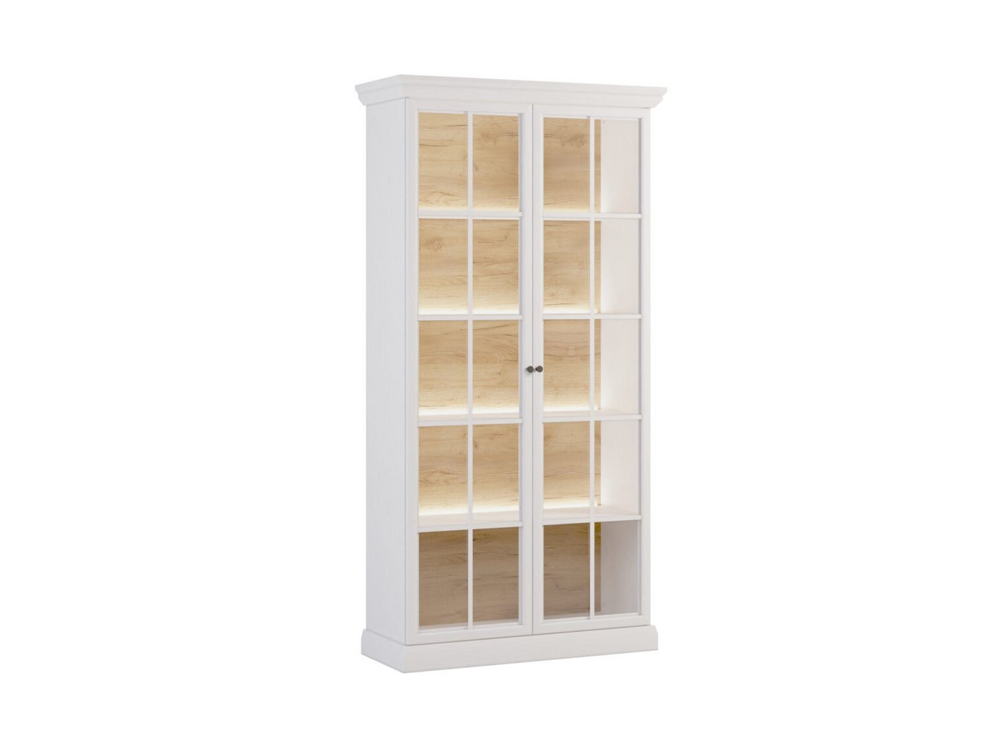 JVmoebel Vitrine Buffetschrank Vitrinenschrank Anrichte Glasvitrine Küchenbuffet Weiß (1-St) Made in Europe von JVmoebel