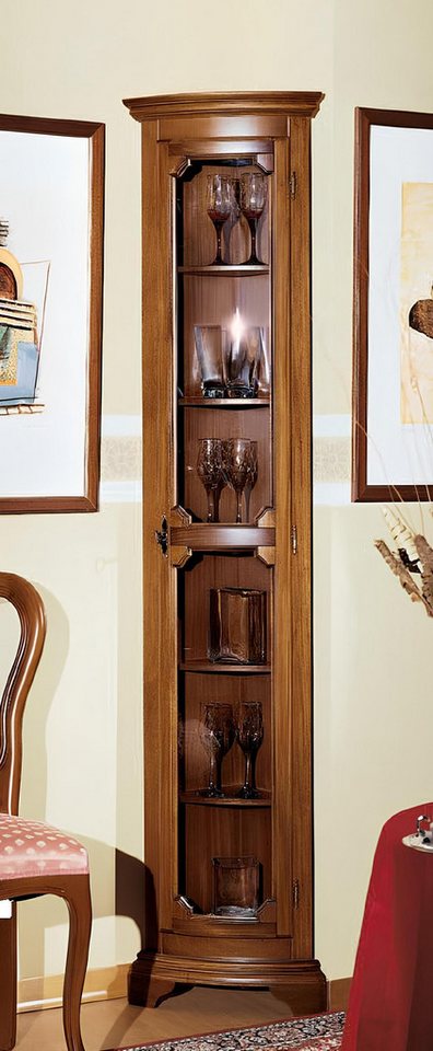 JVmoebel Eckvitrine Design Möbel Italienische Braun Vitrine Holz Luxus Schränke Klassische (Vitrine) Made in Europa von JVmoebel