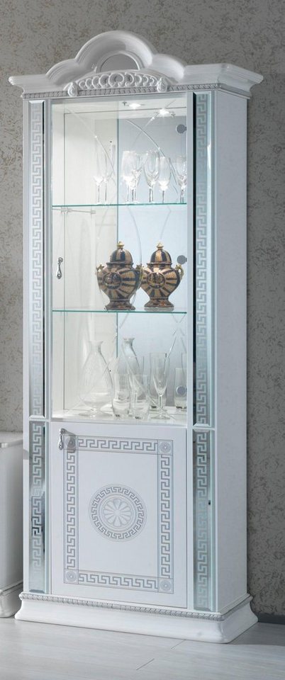 JVmoebel Vitrine Glas Vitrine Hochwertige Vitrinen Luxus Schrank Holz Italienische Stil von JVmoebel