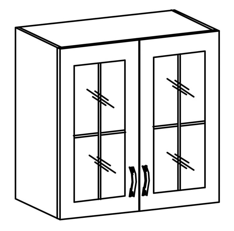 JVmoebel Vitrine Hochwertige Hängevitrine aus Holz und Glas im klassischen Design (Oberer Küchenschrank) Made in Europe von JVmoebel
