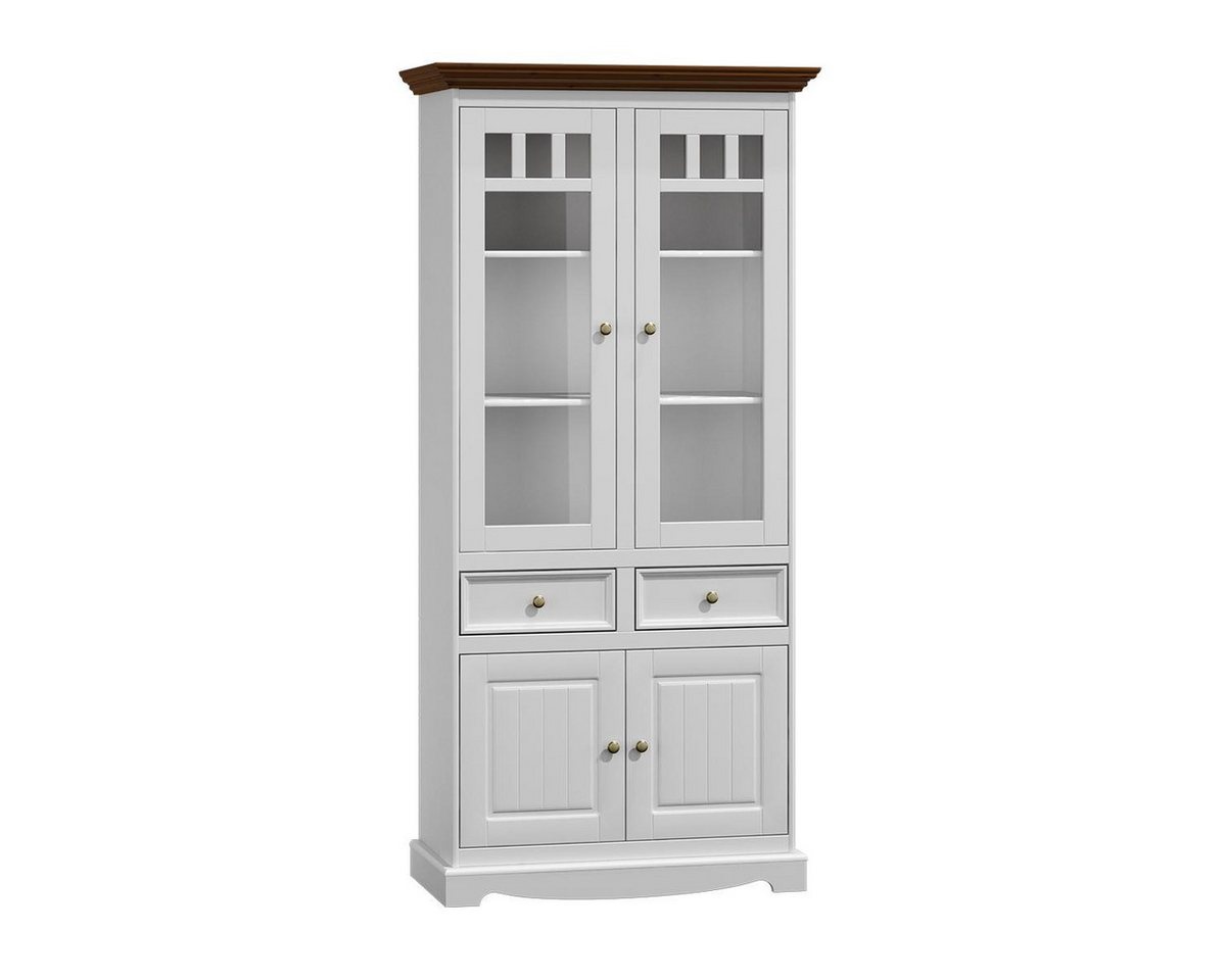JVmoebel Vitrine Klassische Eckvitrine aus Holz mit Glastüren und Stauraum Made in Europa von JVmoebel