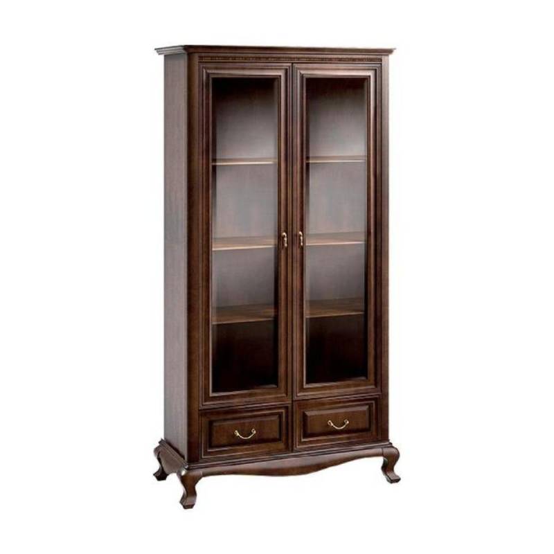 JVmoebel Vitrine Klassische Schrank Wohnzimmer Vitrinenschrank Vitrinen Glas Braun Made in Europa von JVmoebel