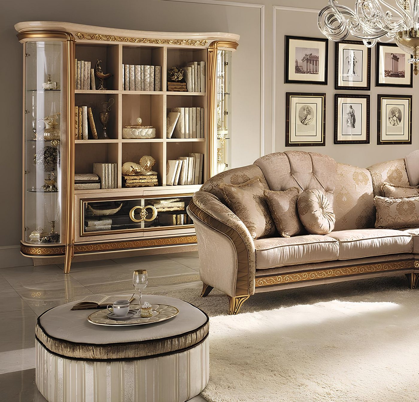 JVmoebel Vitrine Klassischer Antik-Möbel Bücherschrank im luxuriösen Stil Made in Italy JVmoebel Vitrine Klassischer Antik-Möbel Bücherschrank im luxuriösen Stil Made in Italy von JVmoebel