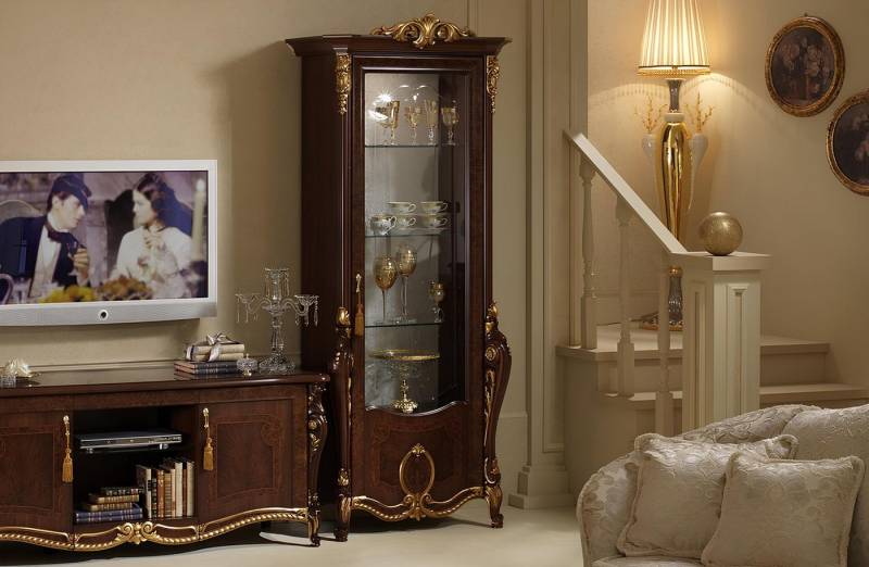 JVmoebel Vitrine Klassischer Vitrinenschrank für Bücher und Dekoration Made in Europa von JVmoebel