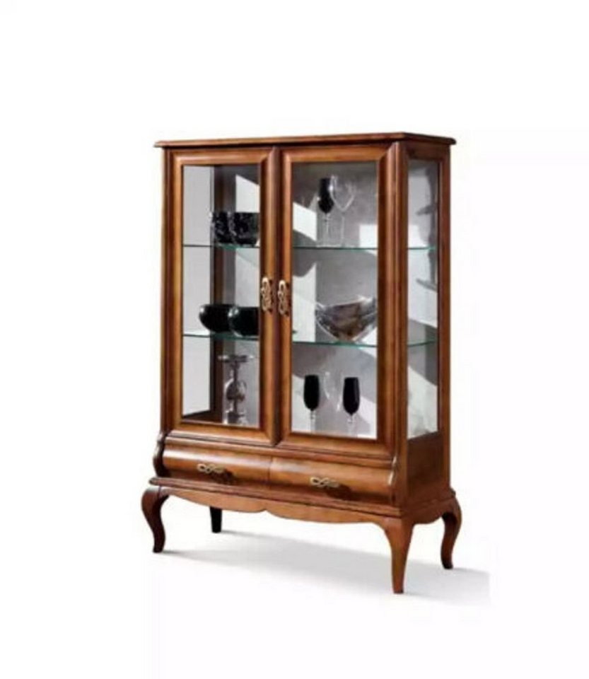 JVmoebel Vitrine Luxus Holz Vitrine Design Braun Italienische Möbel Schrank Neu (1-St., Vitrine) Made in Europa von JVmoebel