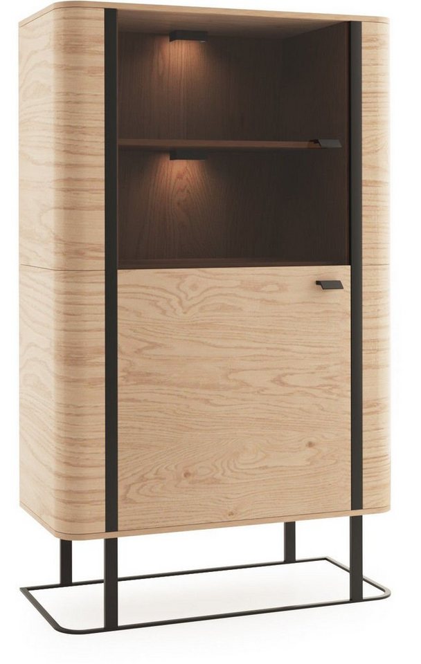 JVmoebel Vitrine Aktenschrank Schrank Vitrinen Büro Wohnzimmer Hochschrank Regal Braun Made in Europa von JVmoebel
