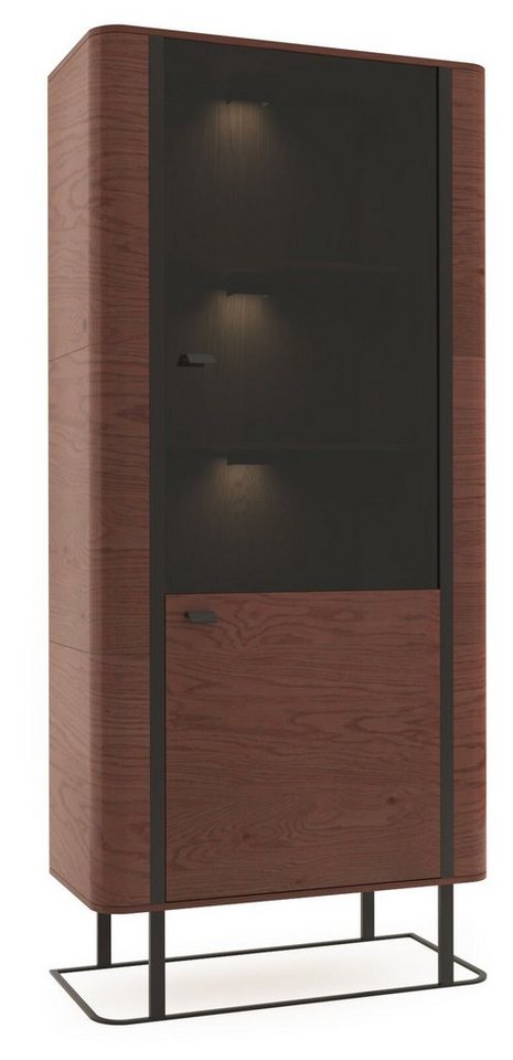 JVmoebel Vitrine Aktenschrank Schrank Vitrinen Büro Wohnzimmer Hochschrank Regal Braun Made in Europa von JVmoebel