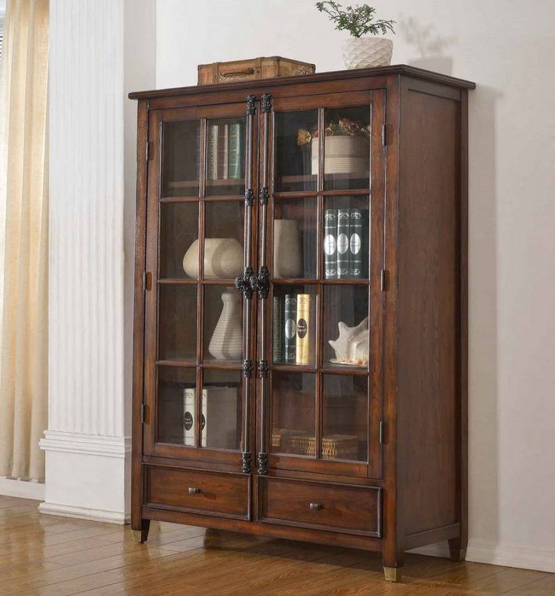 JVmoebel Vitrine Kommoden Vitrinen Glas Schrank Glasschrank Vitrinenschrank Regale Holz Made in Europa von JVmoebel