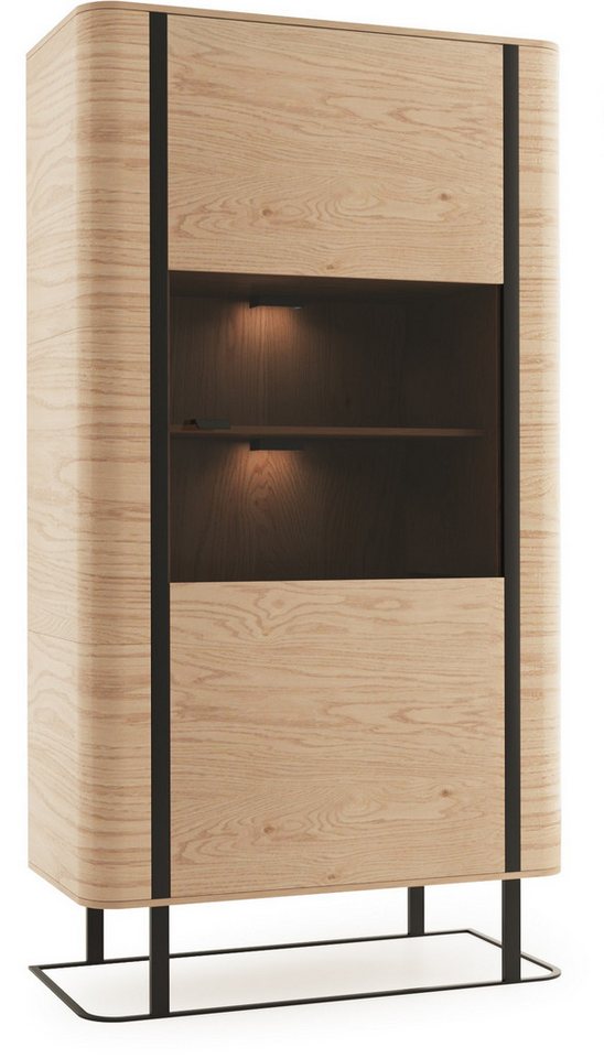 JVmoebel Vitrine Aktenschrank Schrank Vitrinen Büro Wohnzimmer Hochschrank Regal Braun Made in Europa von JVmoebel