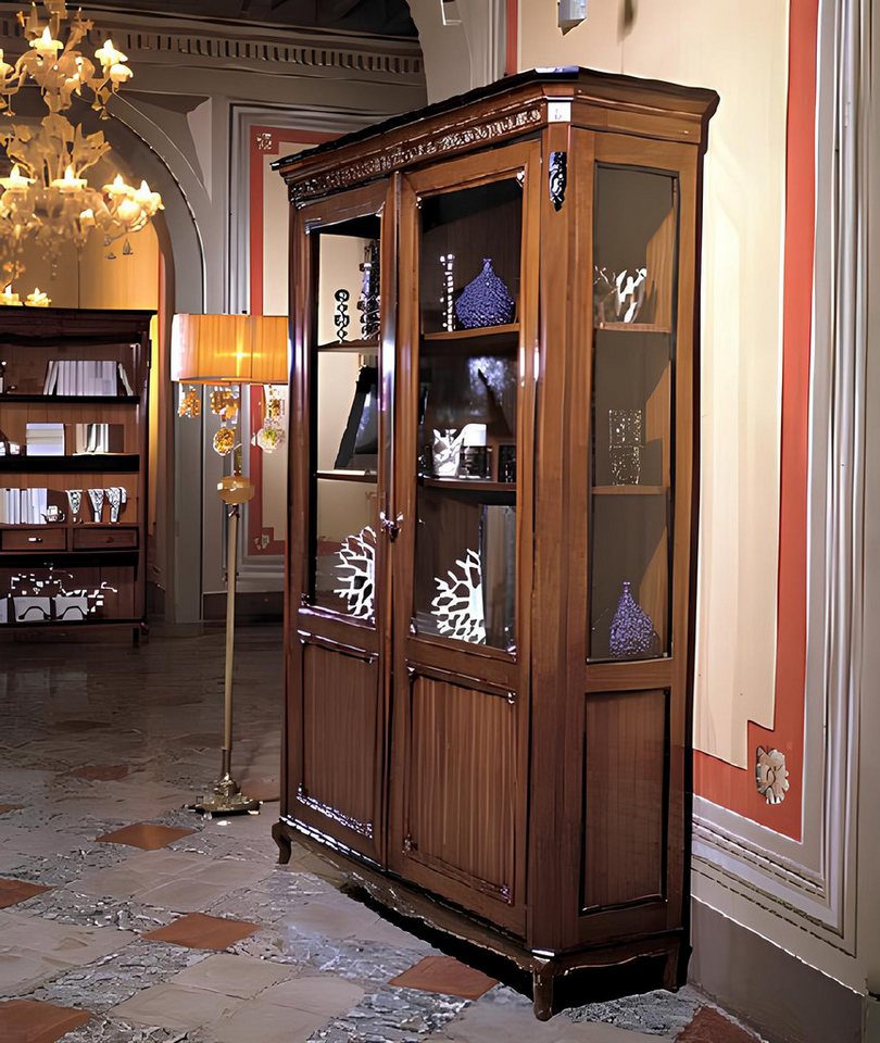 JVmoebel Vitrine Massivholz Kommode Vitrine Anrichte Schrank Möbelstücke Made in Italy von JVmoebel