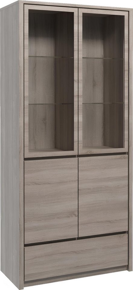 JVmoebel Vitrine Moderne Holzkommode mit Glasvitrine für das Esszimmer Made in Europa JVmoebel Vitrine Moderne Holzkommode mit Glasvitrine für das Esszimmer Made in Europa von JVmoebel