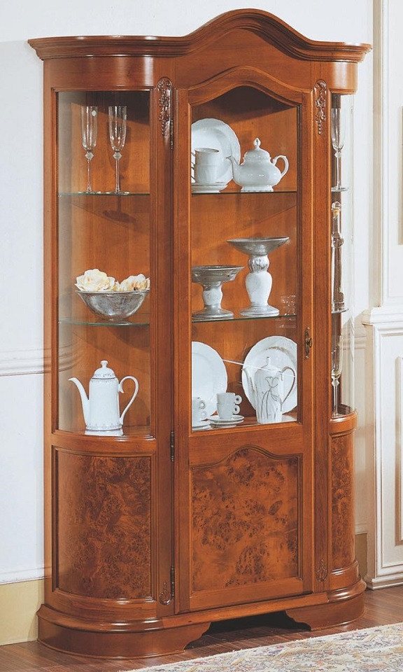 JVmoebel Vitrine Möbel Glasschrank Vitrine Holz Vitrinen Glas Schrank Schränke Regale Made in Europa von JVmoebel
