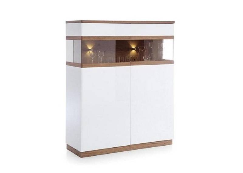 JVmoebel Vitrine Glasvitrine Glasschrank Massivholzschrank Modern Hochschrank (1-St., Vitrine (TRK) Made in Europa von JVmoebel