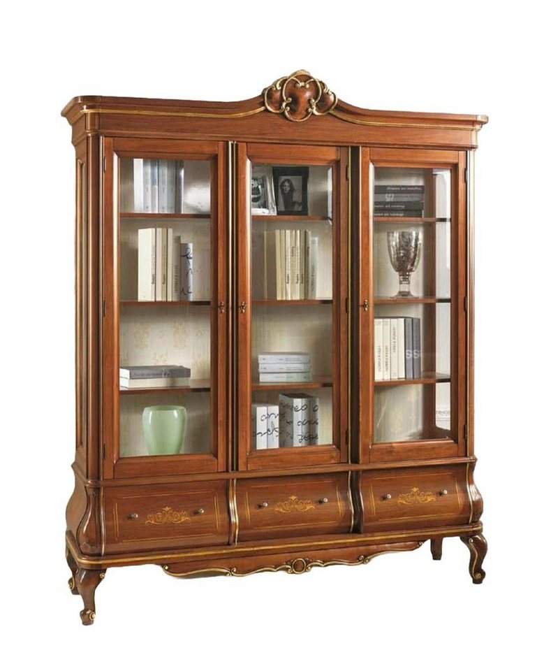 JVmoebel Vitrine Schrank Bücher Regal Anrichte Klassische Italienische Möbel stilvoll Made in Europa von JVmoebel