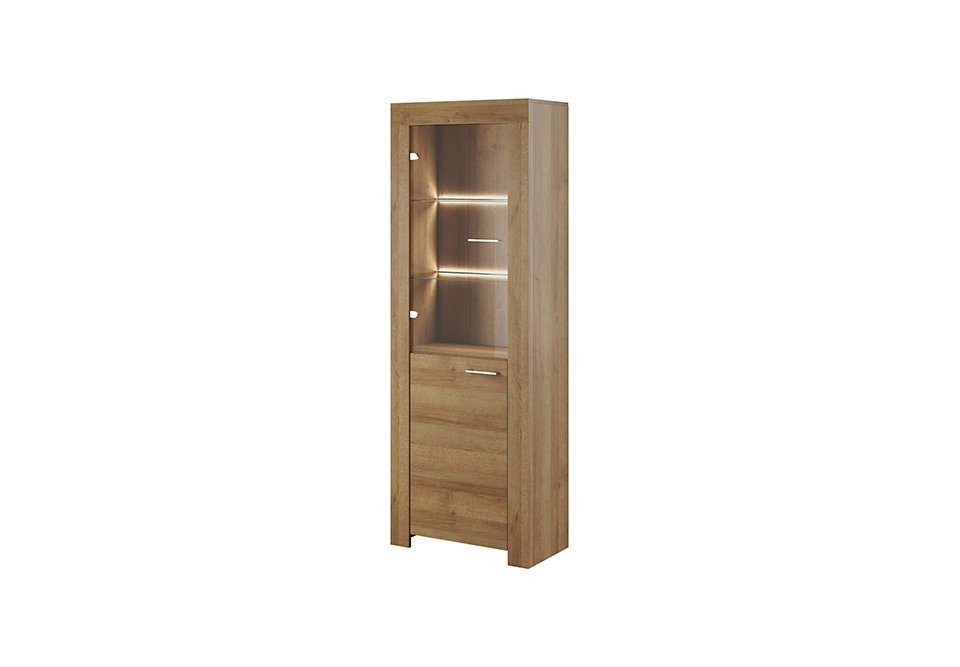 JVmoebel Vitrine Vitrine Schrank Kommode Wohnzimmer Glas Regal Holz Neu von JVmoebel