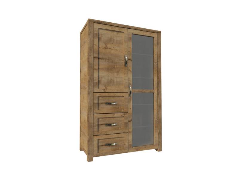 JVmoebel Vitrine Vitrinenschrank aus Holz in Braun modern eleganter Stil (1-St) Made in Europe von JVmoebel