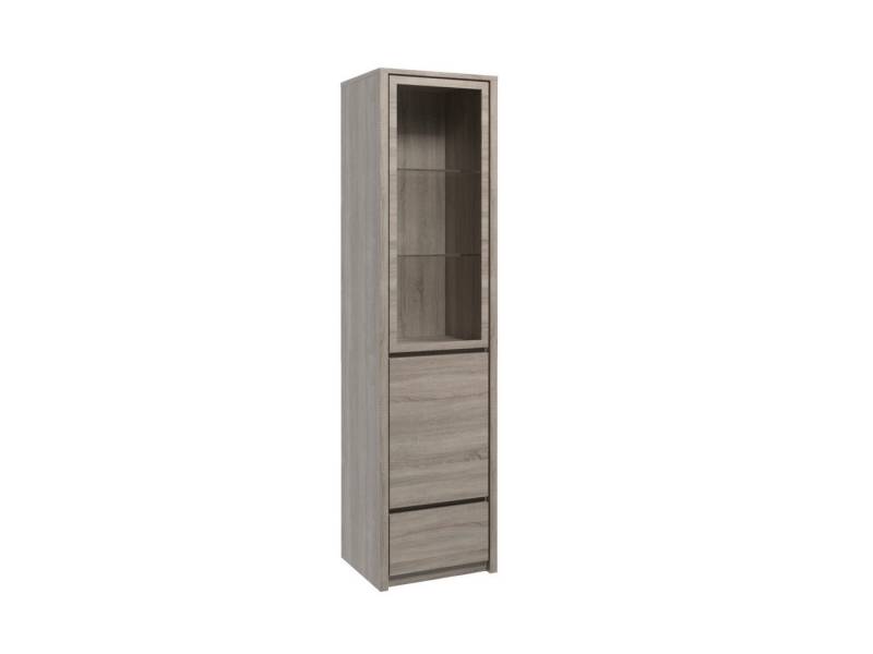 JVmoebel Vitrine Vitrinenschrank aus Holz in Grau modern eleganter Stil (1-St) Made in Europe von JVmoebel