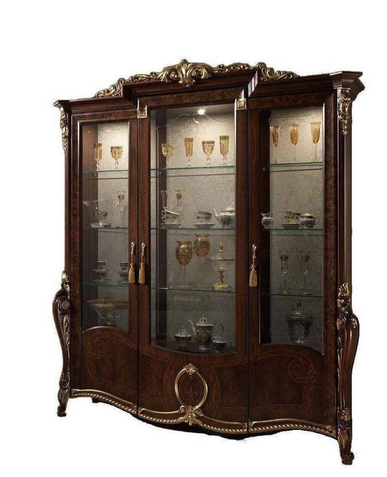 JVmoebel Vitrine XXL Glas Wandschrank Vitrinen Regal Barock Rokoko Stil Jugendstil Made in Europa von JVmoebel