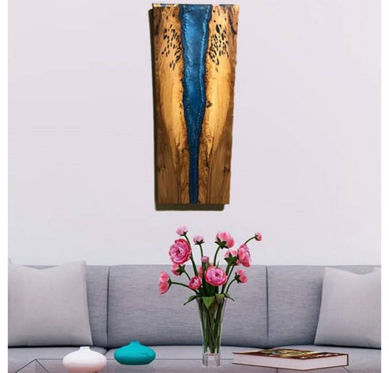 JVmoebel Wandbild Wand Bild Epoxid Harz Gemälde Echtes Designer Handarbeit, Epoxid, Made in Europa von JVmoebel