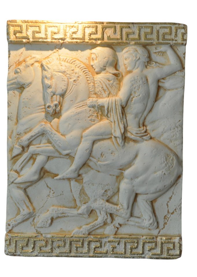 JVmoebel Wanddekoobjekt Alexander der Große Wandrelief Antik Relief Wand Bild Handarbeit Pferd (Wandpanel), Made in Europa von JVmoebel