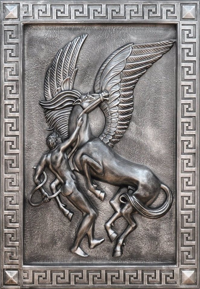 JVmoebel Wanddekoobjekt Pegasus Wandrelief Antik Stil Relief Wand Gemälde Antike Handarbeit, Made in Europa JVmoebel Wanddekoobjekt Pegasus Wandrelief Antik Stil Relief Wand Gemälde Antike Handarbeit, Made in Europa von JVmoebel
