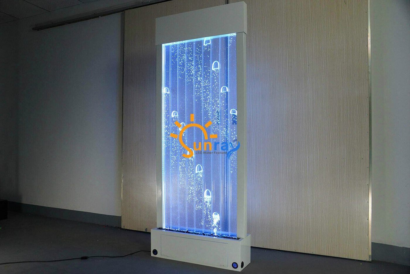 JVmoebel Wandpaneel, Trennwand Regal Schrank Wasserwand Säule Wände Waterwall LED 100x200 von JVmoebel