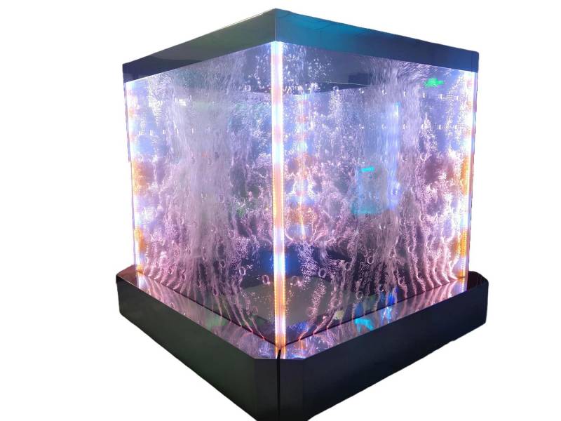 JVmoebel Zimmerbrunnen LED Wasserwand Wasser Wände Wasser Blasen Wand Waterwall 200x200cm, Made in Europa von JVmoebel