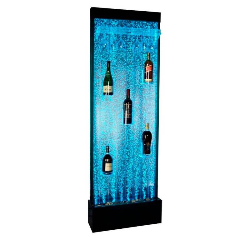 JVmoebel Zimmerbrunnen Wasser Wand Säule Water Wall Bar Regal Schrank LED Beleuchtet Sofort, (1 tlg), Made in Europa von JVmoebel