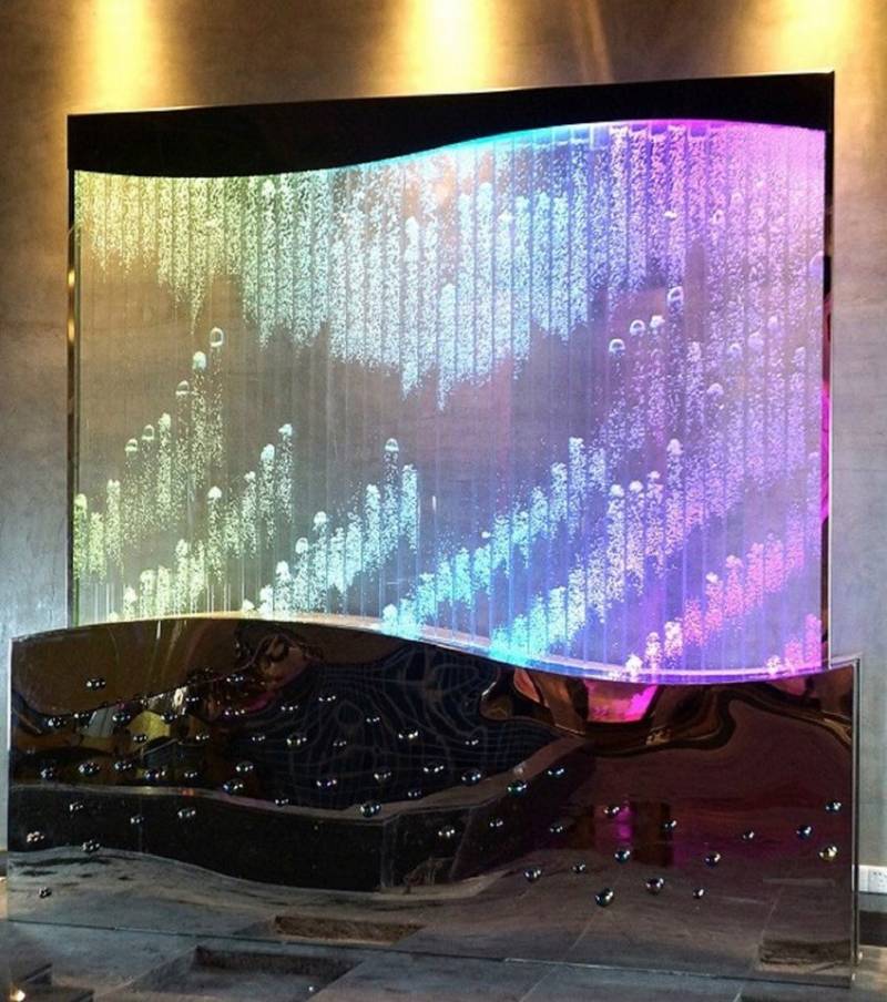 JVmoebel Zimmerbrunnen Wasserblasen LED Wasserwand Wasser Wand Waterwall 300x270cm, Made in Europa von JVmoebel