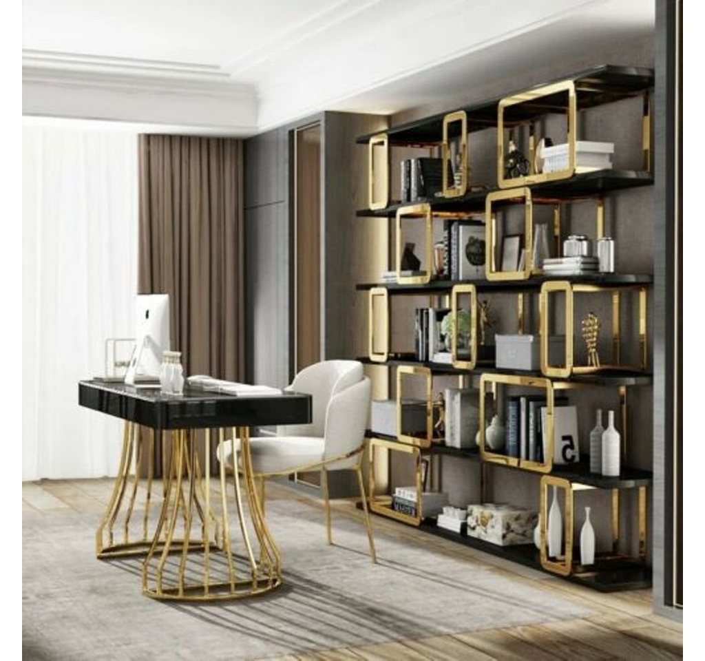 JVmoebel Wandregal, Design Trenn Wand Regal Wohn Zimmer Schränke Edelstahl Regale Bücher von JVmoebel