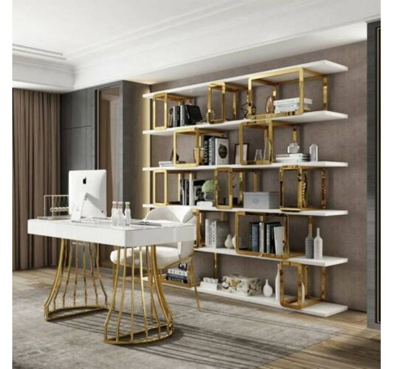 JVmoebel Wandregal, Design Trenn Wand Regal Wohn Zimmer Schränke Edelstahl Regale Bücher von JVmoebel