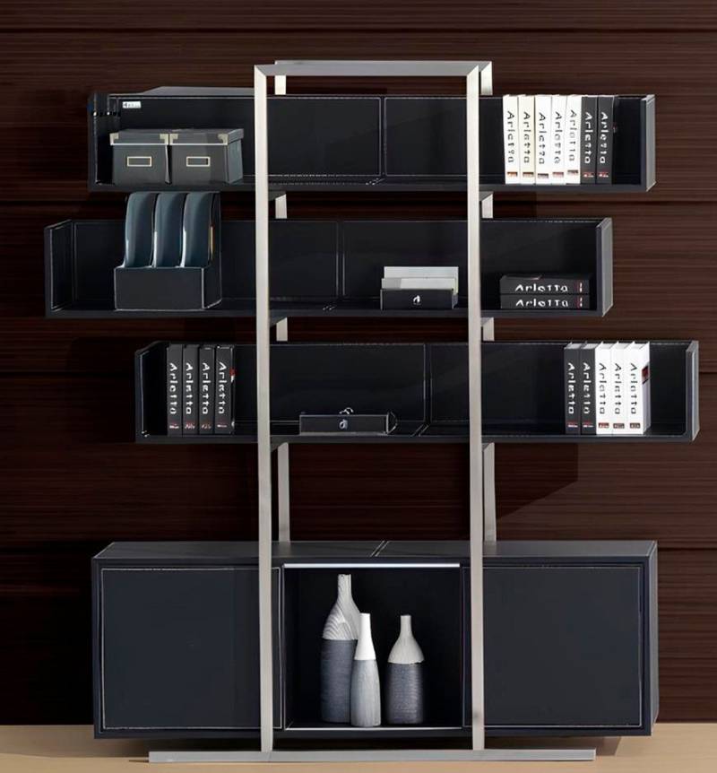 JVmoebel Aktenschrank Luxus Edelstahl Regal Schrank Wand Schränke Regale Sofort (1-St) Made in Europa von JVmoebel