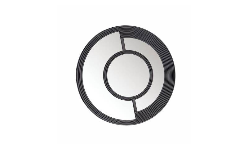 JVmoebel Wandspiegel Dekorativer runder Spiegel in modernem Design für Wohnzimmer schwarz (1-St., 1x Wandspiegel), Made in Europa von JVmoebel