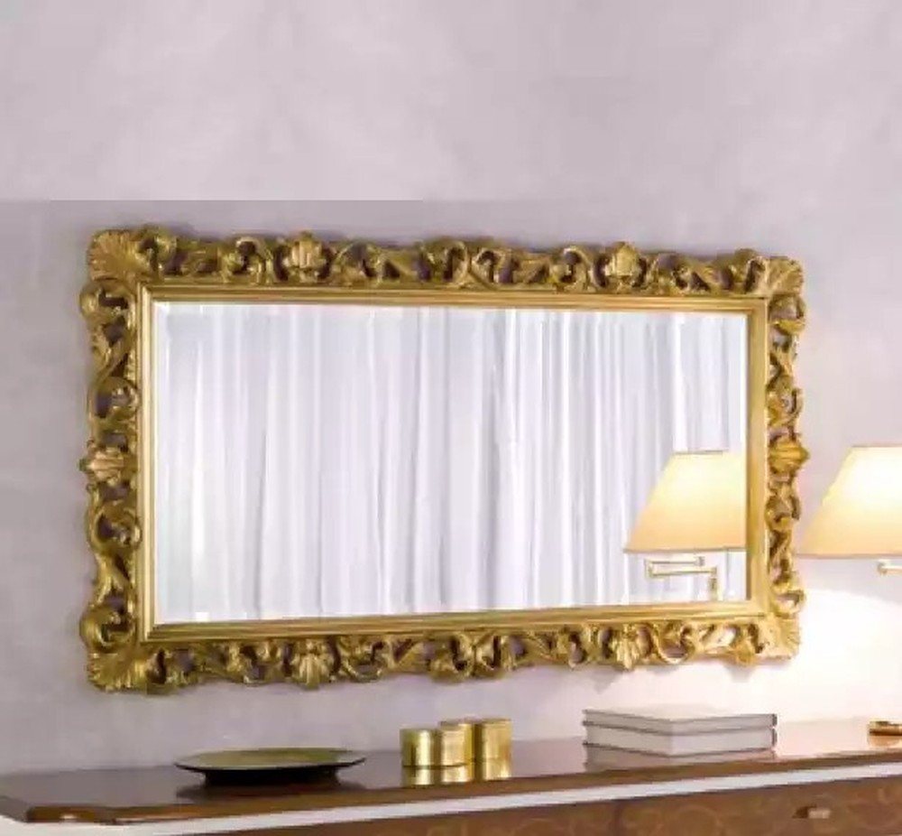 JVmoebel Wandspiegel Designer Wandspiegel aus Holz für Dielen, Wohnzimmer & Bad (1x nur Spiegel), Made in Europa von JVmoebel