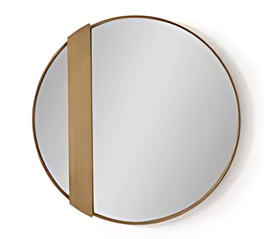 JVmoebel Wandspiegel Wandspiegel mit rundem Glas eckigem Rahmen modern und stilvoll Spiegel, Made in Europe von JVmoebel