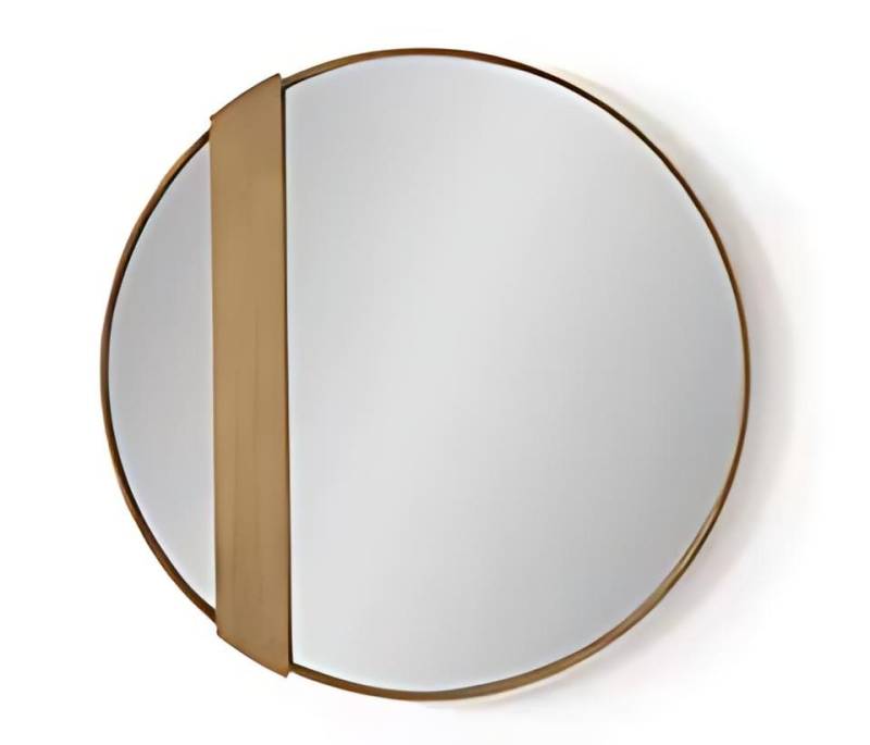 JVmoebel Wandspiegel Wandspiegel mit rundem Glas eckigem Rahmen modern und stilvoll Spiegel, Made in Europe von JVmoebel