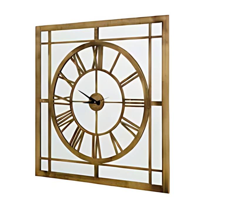 JVmoebel Wanduhr Quadratische Wanduhr im Vintage-Stil mit römischen Ziffern Uhr 100cm (Made in Europe) von JVmoebel