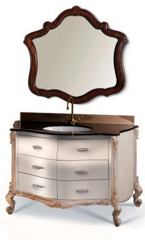JVmoebel Waschbeckenschrank Design Bad Badezimmer Möbel 2tlg. Schrank Waschbecken Beleuchtung Made in Europa von JVmoebel