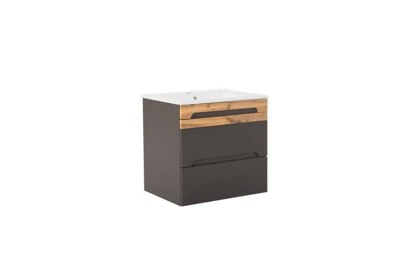 JVmoebel Waschtisch Badmöbel 60cm Waschtisch Schublade Hängeschrank, Made in Europa von JVmoebel