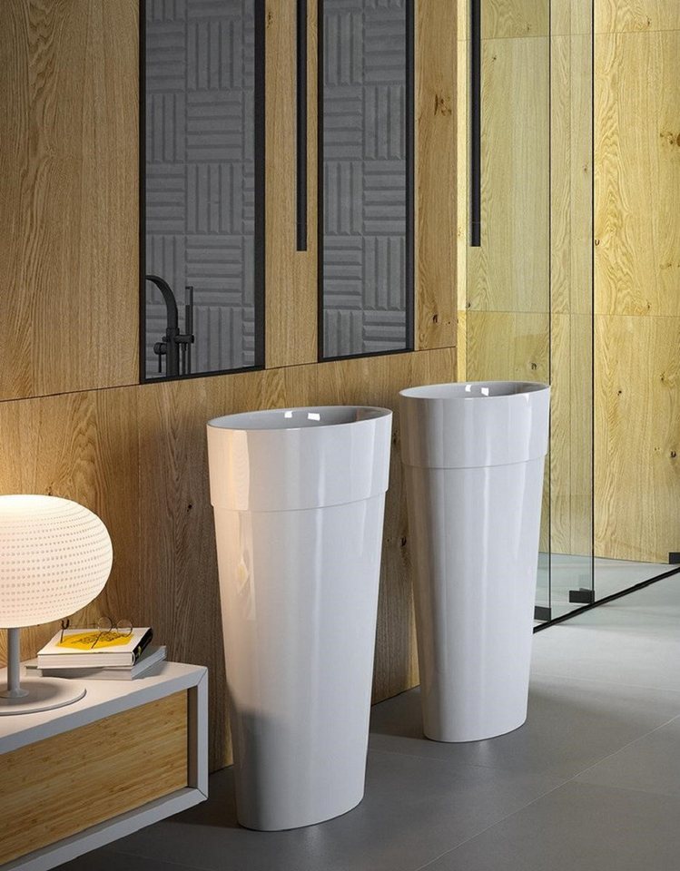 JVmoebel Waschtisch Modernes Design Waschbecken Acryl Bad Freistehender Waschtisch Stand (Waschbecken), Made in Europa von JVmoebel