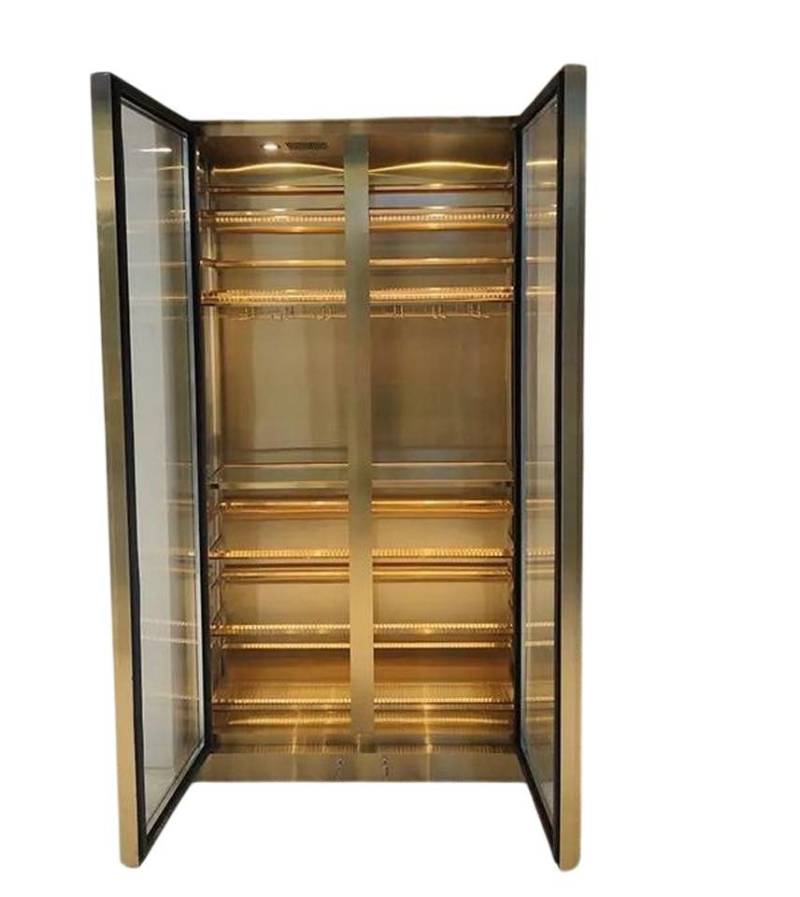 JVmoebel Weinschrank Edelstahl Weinschrank Silber - Weinlagerung & Flaschenregal (1-St) Made in Europe von JVmoebel