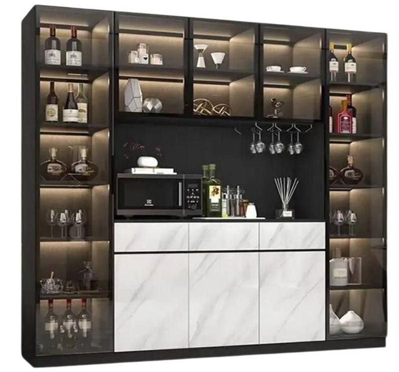 JVmoebel Weinschrank Eleganter schwarzer Weinschrank aus Holz mit modernem Design (1-St) Made in Europe von JVmoebel