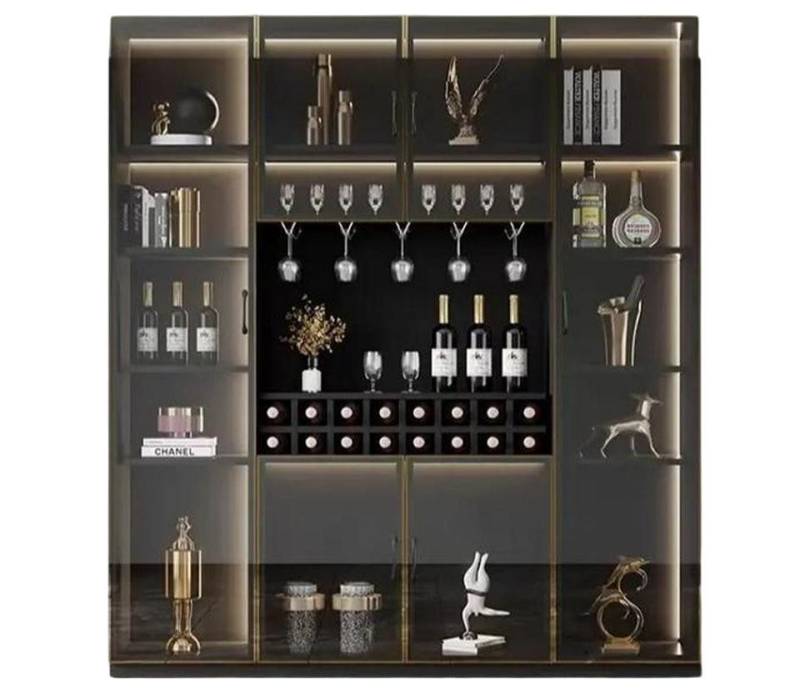 JVmoebel Weinschrank Eleganter schwarzer Weinschrank mit Dual-Zone-Temperaturkontrolle (1-St) Made in Europe von JVmoebel