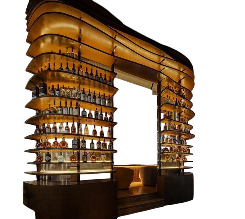 JVmoebel Weinschrank Elegantes Gold-Weinregal aus Edelstahl – Barschrank & Weinschrank Made in Europe JVmoebel Weinschrank Elegantes Gold-Weinregal aus Edelstahl – Barschrank & Weinschrank Made in Europe von JVmoebel